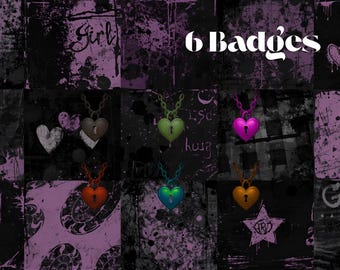 Badge per abbonati Heart Chain: icone personalizzate per Twitch / YouTube / Discord