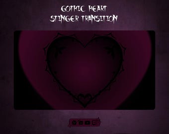 Transizione gotica per Twitch, Obs, Streamlabs, Youtube... - Transizione di streaming animata Gothic Heart