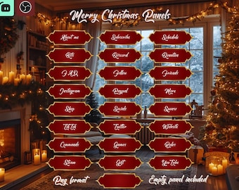 Twitch panels - Merry Christmas stream panels
