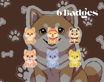 Shiba Inu Subscriber Badges – Custom Sub Icons for Twitch / YouTube / Discord