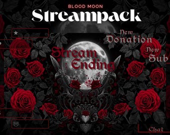 Blood Moon Streampack - Twitch overlays, scenes, badges, ... for Twitch, YouTube, OBS & Streamlabs.