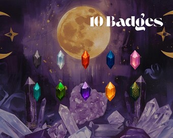 Distintivi per abbonati Crystal: icone personalizzate per Twitch / YouTube / Discord