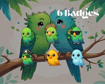 Badge per abbonati Parrot: icone personalizzate per Twitch / YouTube / Discord