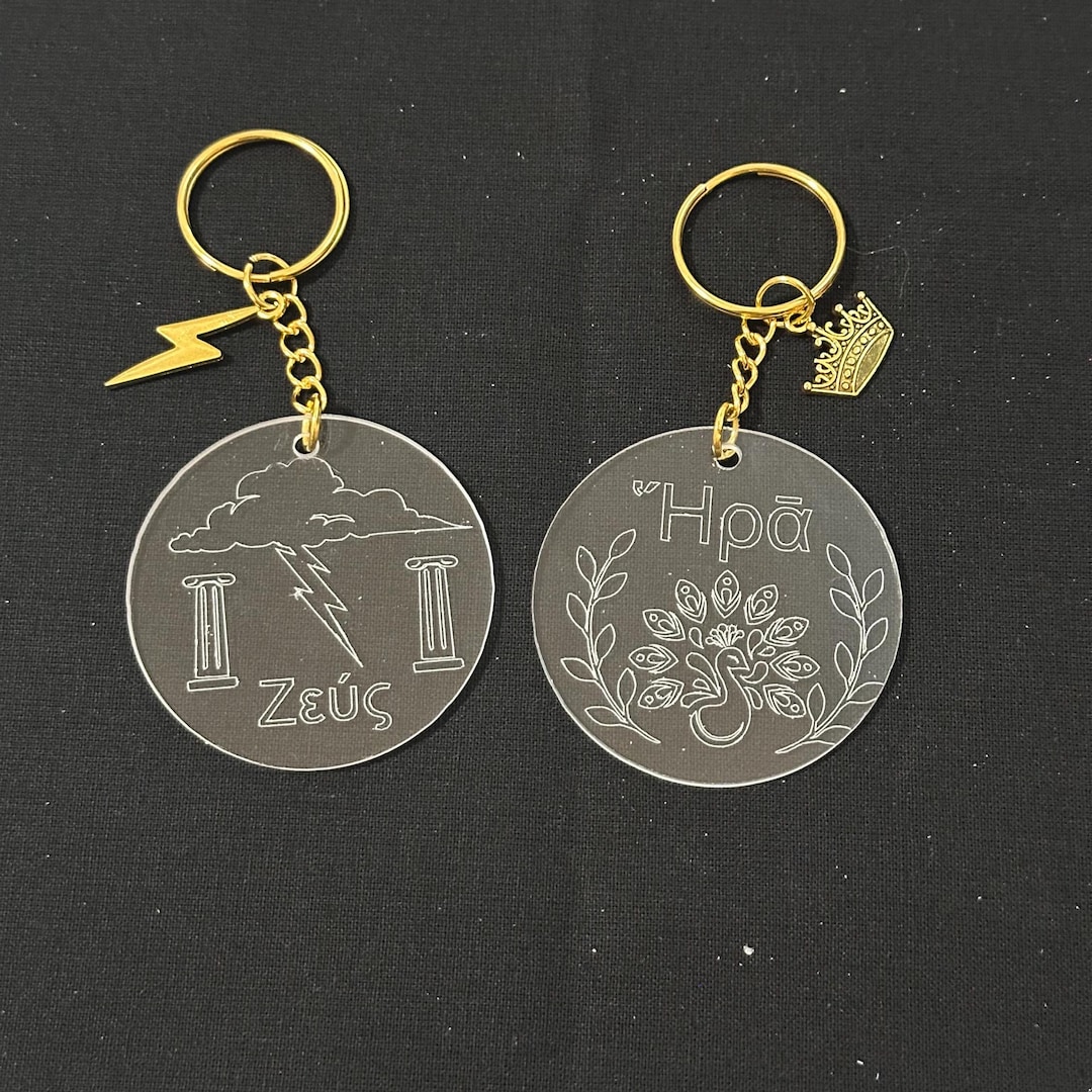 Greek Mythology Keychain- Ancient Names and Symbols for the Gods and ...
