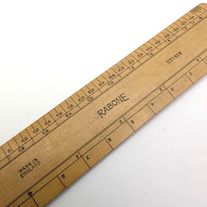 Regla vintage Rabone n.º 1573 de madera de boj – Fabricada en Inglaterra