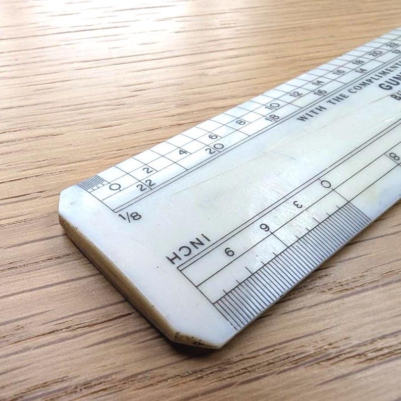 Natural Bone Advertising Engineer’s Ruler – Gunton and Havers Ltd ...