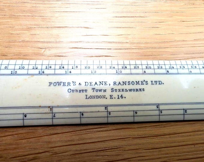 Fine Graduation Ruler Antique Bone Ruler C.1890-1910 – British Engineer’s Rule – Fine ...