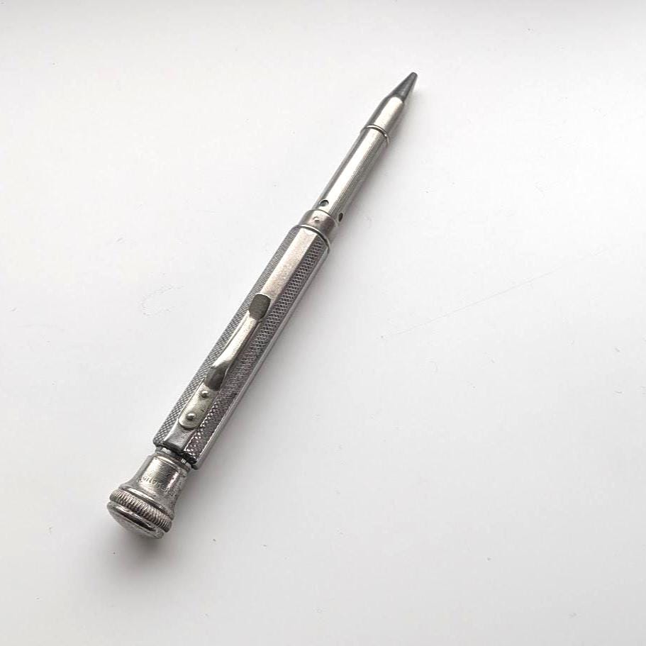 ヴィンテージ sterling silver 壊れたペンシル Vintage Silver Mechanical Pencil - Etsy