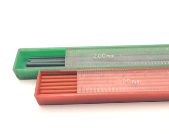 Vintage Atlas 2.0mm Pencil Leads – Sliding Ruler Case, Made in England