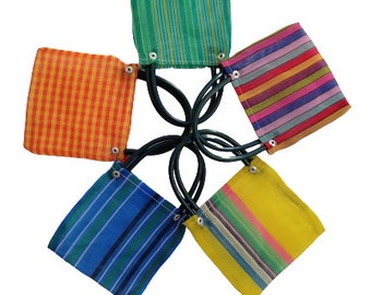 Mini mexikanische Markttasche recycelte Mesh Party Favor Geschenktüten Candy Favor Bag Packung mit 5