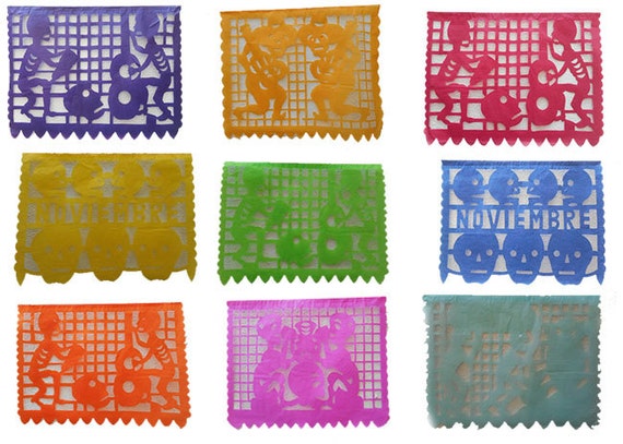 Large Mexican Papel Picado Day Of The Dead Paper Banner Dia De Etsy