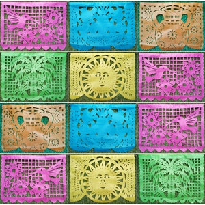 LARGE Mexican Papel picado Cinco de Mayo Banner Fiesta Banner Birthday Garland Mexico Assorted Colors All Occasion Mexican Fiesta Decoration