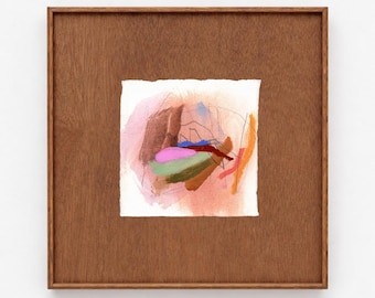 Small Abstract Mixed Media Painting - Modern Home Decor