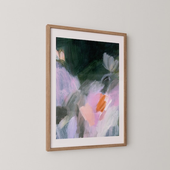 Art Print of Original Floral Painting, Abstract Contemporary Wall Art