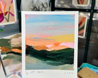 CHOOSE YOUR NorCal abstract landscape - Mt. Tam, CA original painting edition of 6
