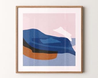 Abstract Landscape Art Print, Contemporary Wall Decor