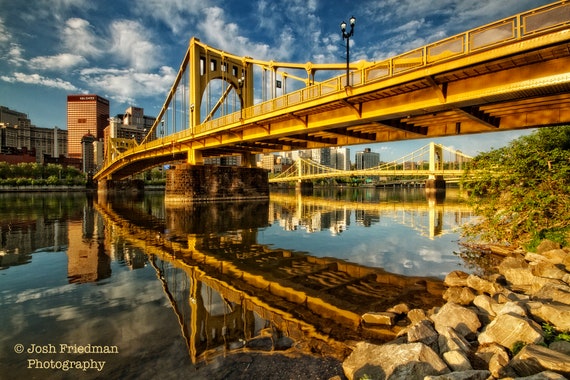 Pittsburgh Andy Warhol Bridge Print Pittsburgh Cityscape, 7th Street Bridge Fine Art Photography Pittsburgh Art Allegheny River