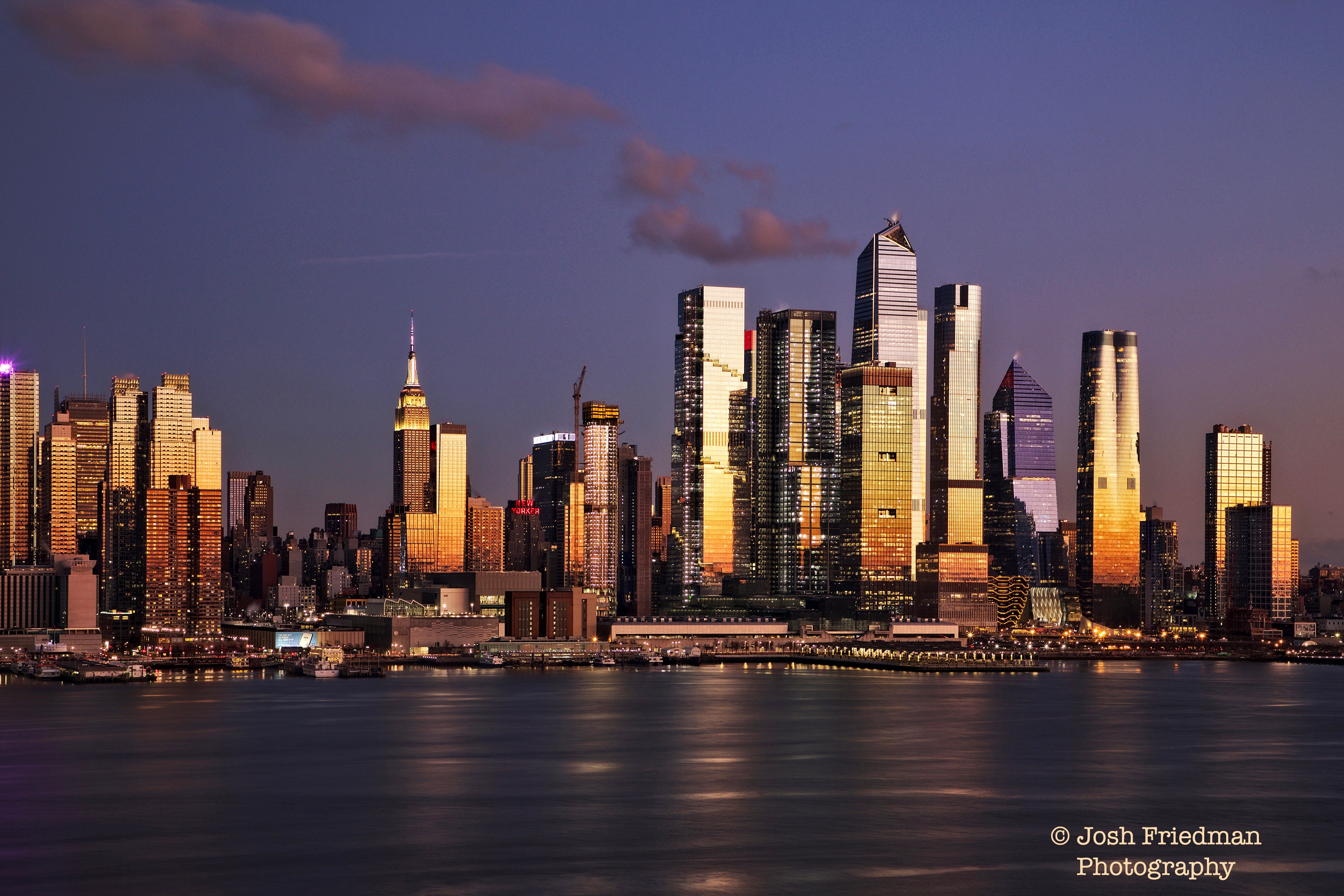 Midtown Manhattan New York City Skyline After Sunset