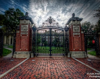 Brown University Photograph, Van Wickle Gates, Fine Art Photography, Early Morning, Alumni Gift, Graduation, Decor, Convocation, Wall Art