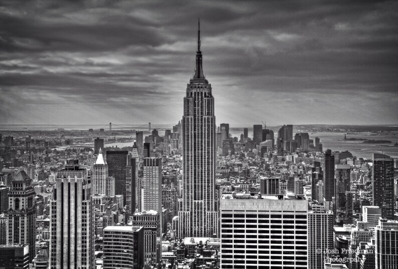 Empire State Building Fotografie schwarz und weiß New York | Etsy