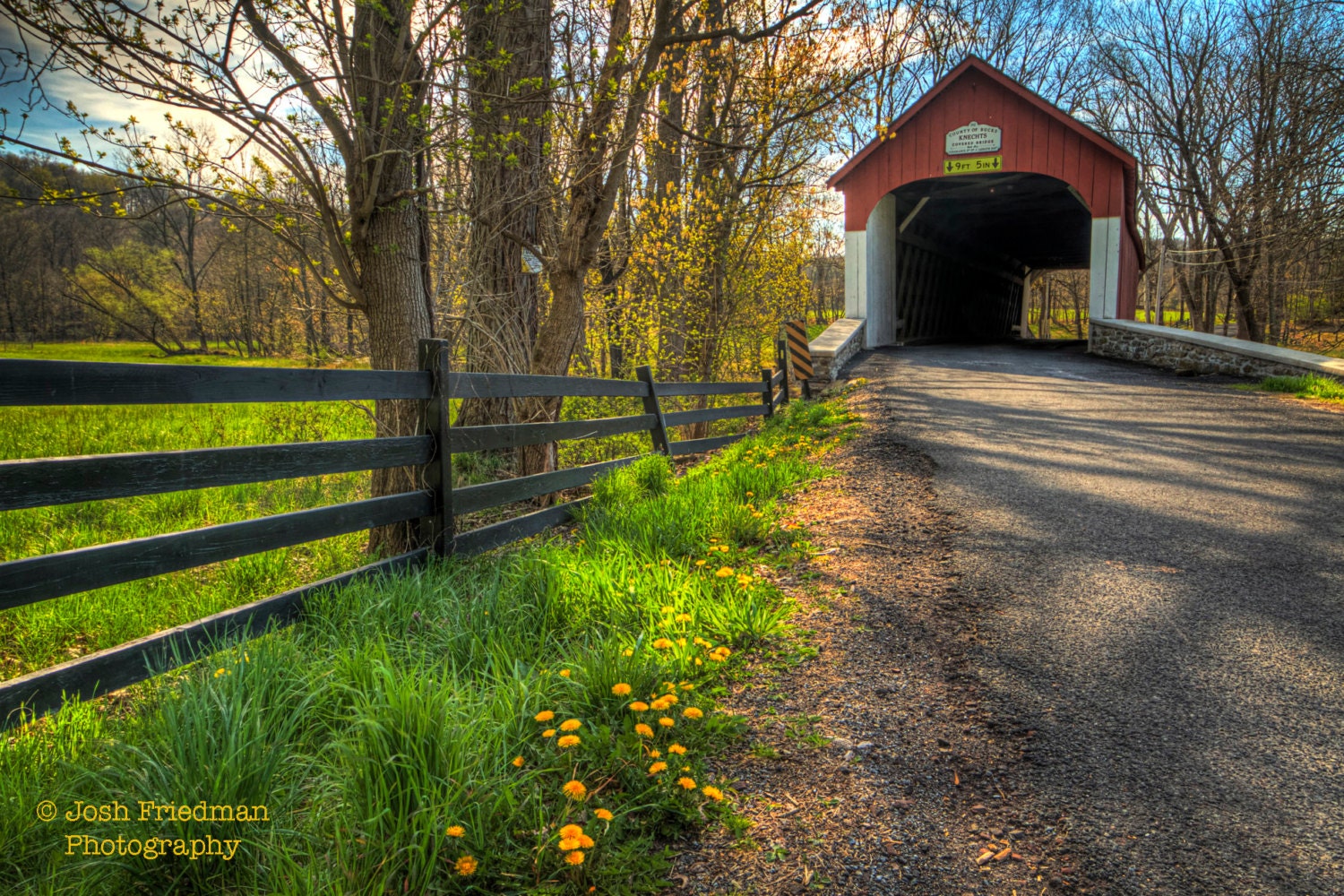 Knecht's Covered Bridge Spring Photograph Bucks County Landscape ...