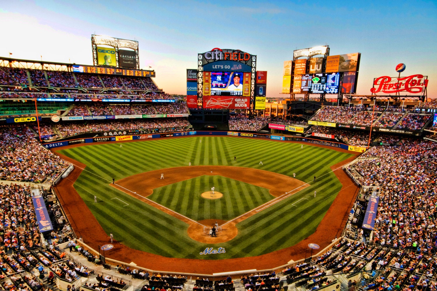 New York Mets Baseball Stadium Photograph Field - Etsy