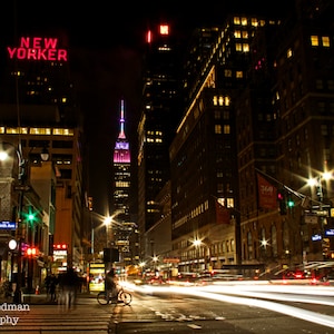 Empire State Building at Night with Easter Colors, New York City, Fine Art Photograph, Pastel, Manhattan, Spring, Wall Art, Home Decor