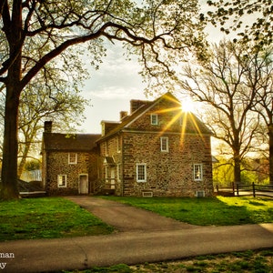 McConkeys Ferry Inn Sunrise Photograph Washington Crossing Historic Park Bucks County Pennsylvania Photography Revolutionary War Spring