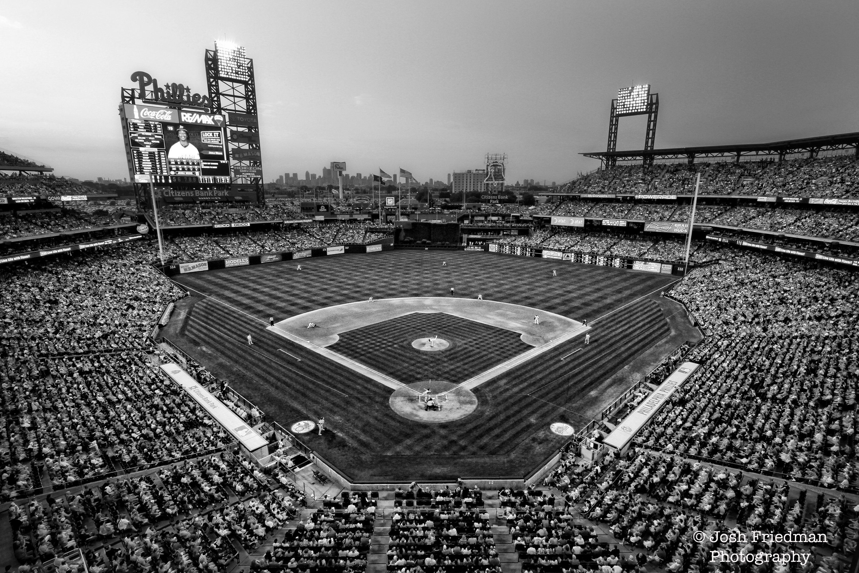 Panoramic View Of 29,183 Baseball Fans At Citizens Bank Park