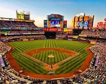 New York Mets, Baseball Photograph, Citi Field, Color Photography New York City, Sports, Subway Series, Art print, 8X12, Man Cave