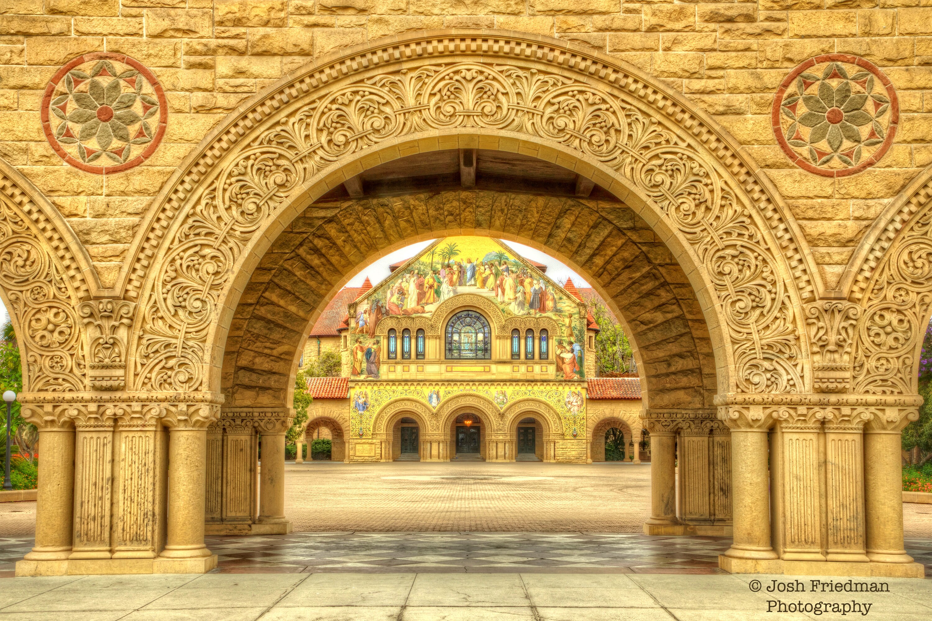 Stanford University Photography Stanford Memorial Church Main Quad Campus Photograph California Archway Alumni Graduation Gift Renaissance