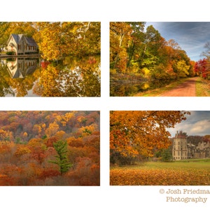 Bucks County in Autumn Print Set, Fine Art Photography, Landscape Photograph, Fall Foliage, Autumn Color, Wall Art, Pennsylvania, Gift Set image 1