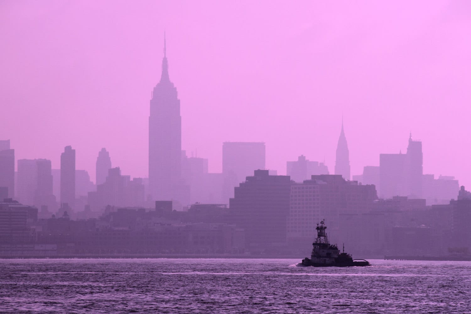 Pink New York City Morning Fotografía de Nueva York Etsy