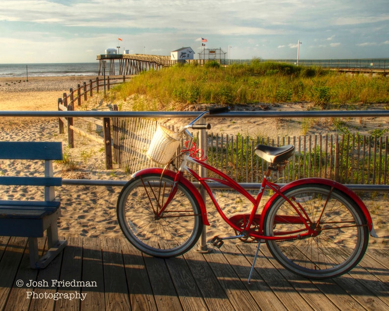 Bicycle and Beach Photograph Ocean City New Jersey Shore Etsy