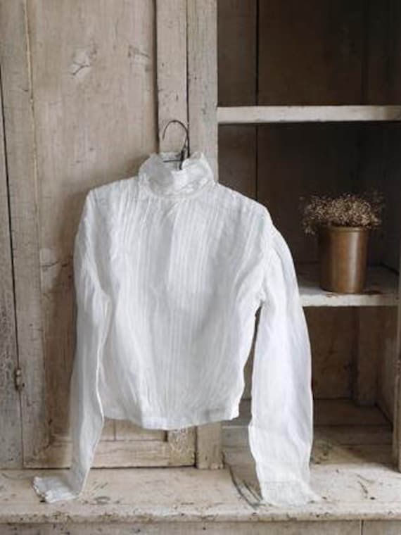 Antique Young Girls White Shirtwaist Blouse, Child