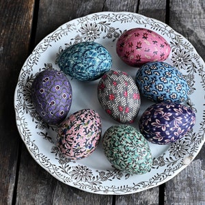 Handmade Easter Egg Bowl Fillers, Spring Decorations, Sold in sets of 8 Small Eggs or Large Egg Set of 3 image 7