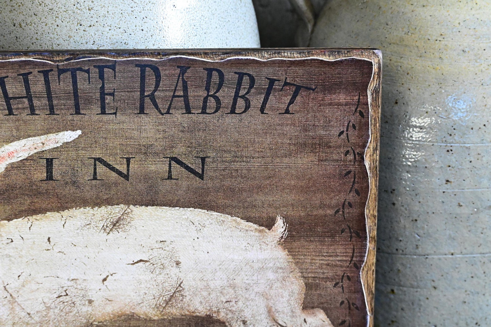Primitive Rabbit Inn Wooden Picture Sign, Folk Art Easter Trade Sign - Etsy