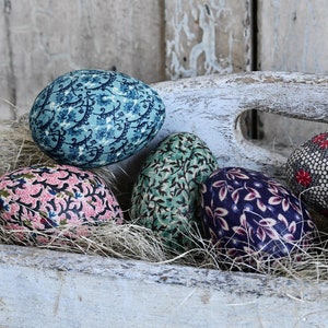 Handmade Easter Egg Bowl Fillers, Spring Decorations, Sold in sets of 8 Small Eggs or Large Egg Set of 3 image 6