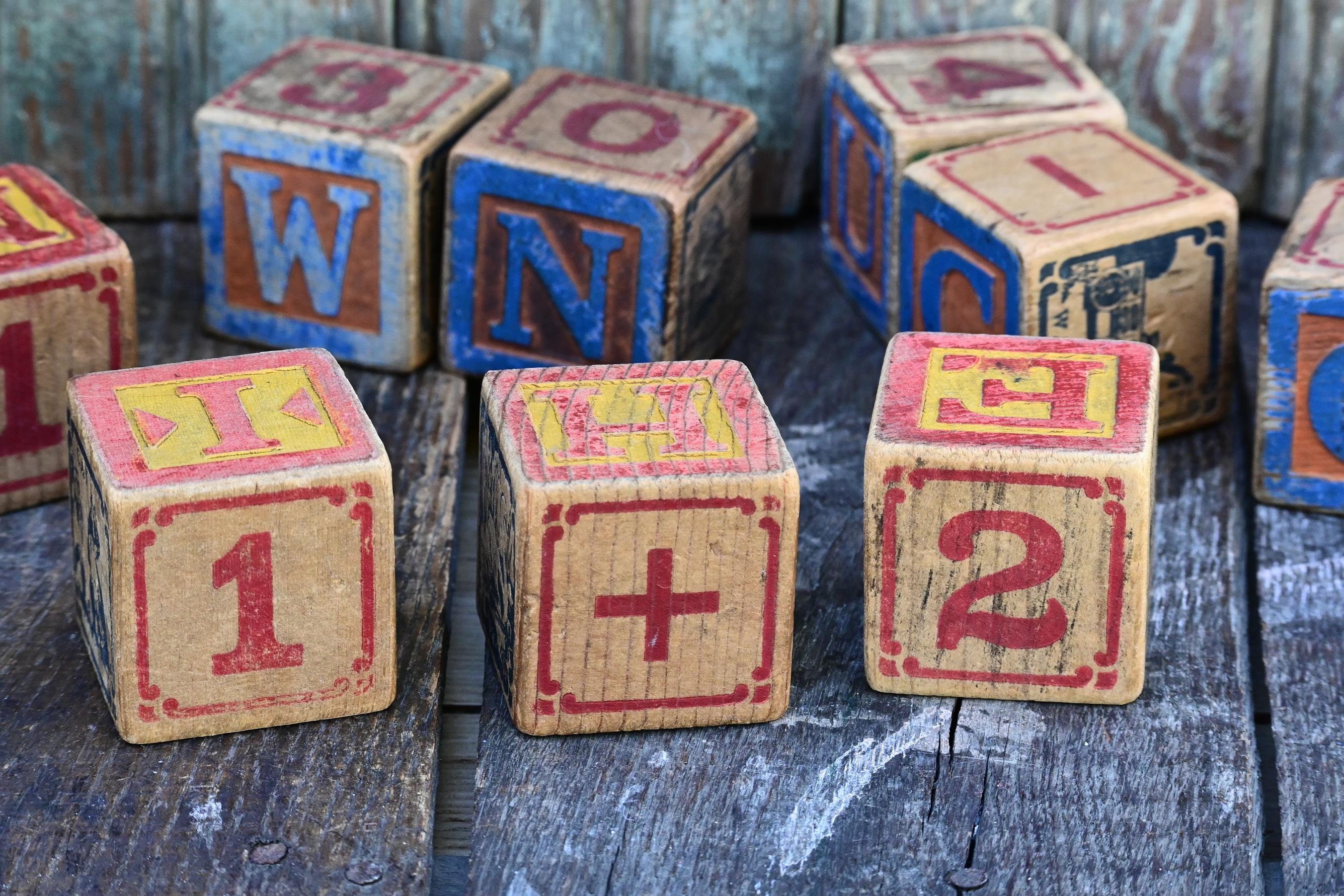 Vintage Wooden Toy Letter Blocks Set of 11 Alphabet Letter Etsy