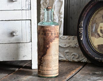 Antique Atwood's Bitters Medicine Bottle for Jaundice with Paper Label