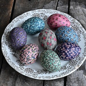 Handmade Easter Egg Bowl Fillers, Spring Decorations, Sold in sets of 8 Small Eggs or Large Egg Set of 3 image 8