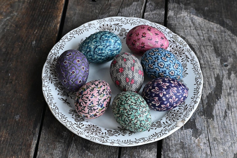 Handmade Easter Egg Bowl Fillers, Spring Decorations, Sold in sets of 8 Small Eggs or Large Egg Set of 3 image 8