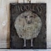 Primitive Woolen Sheep Wooden Sign - Etsy
