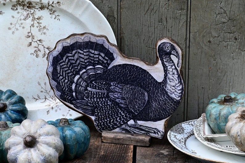 Rustic Wooden Thanksgiving Turkey Decoration Cutout, Fall Harvest Decor ...