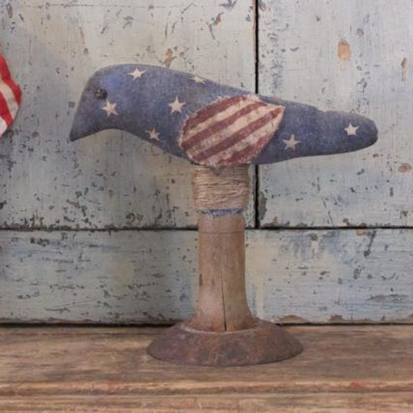 Primitive Americana Make Do Bird Folk Art Decor