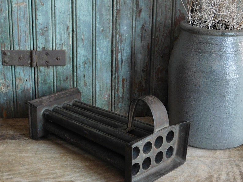 Antique Tin Candle Mold Primitive Antiques Candle Stick Mold