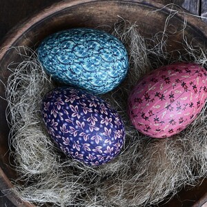 Handmade Easter Egg Bowl Fillers, Spring Decorations, Sold in sets of 8 Small Eggs or Large Egg Set of 3 image 3