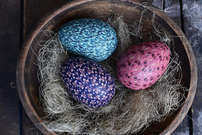 Handmade Easter Egg Bowl Fillers, Spring Decorations, Sold in sets of 8 Small Eggs or Large Egg Set of 3 image 3