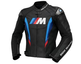 BMW Custom Made Leather Motorcycle Racing Armor Jacket Road Safety Jacket