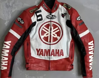 Yamaha Motorcycle Racing Leather Jacket MOTOGP Motorbike Jacket - Biker Sports Wear